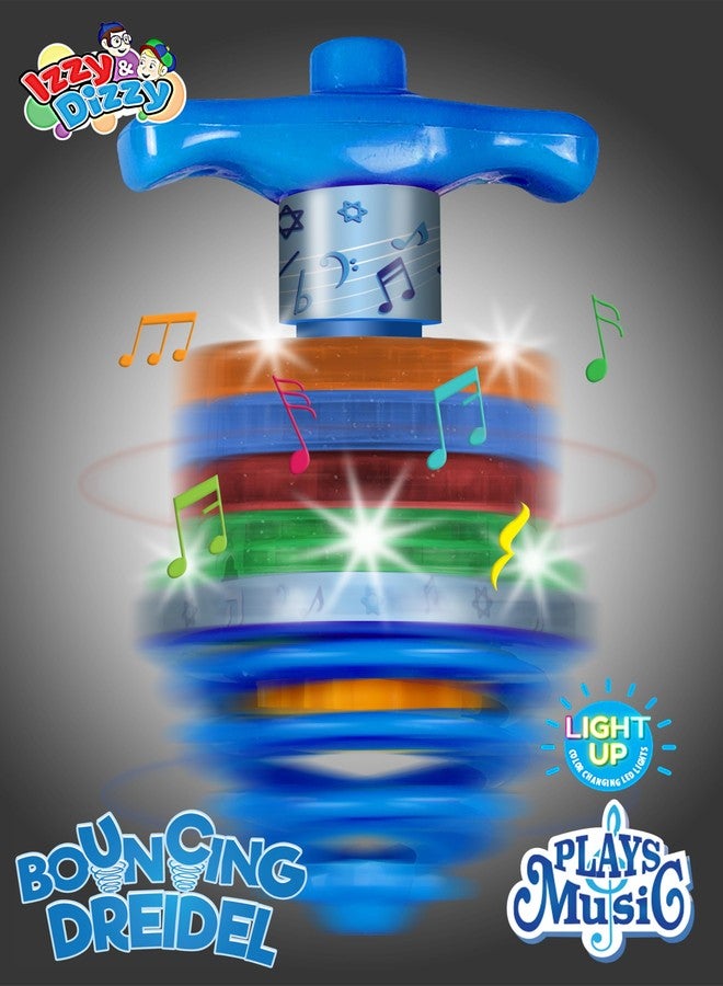 Izzy 'n' Dizzy Bouncing Musical Chanukah Dreidel - Sings "Draidel" as it Bounces and Spins - Hanukah Toys, Games - Assorted Colors - by Izzy ‘n’ Dizzy - Image 3